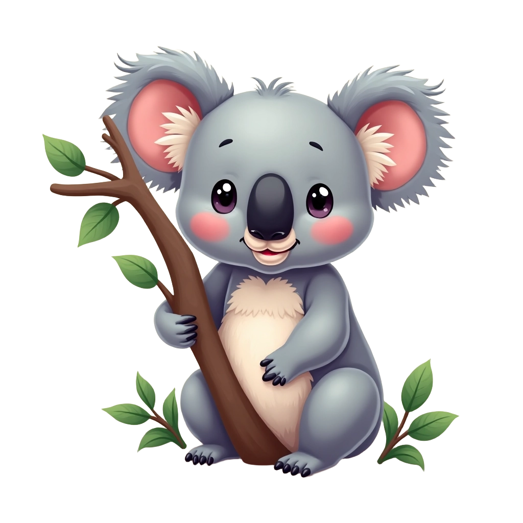 Cute Koala on a Branch